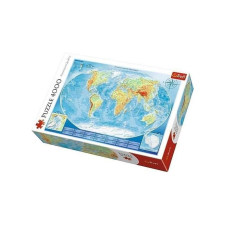 Trefl 4000 db-os puzzle - Nagy földrajzi világtérkép (45007) puzzle, kirakós