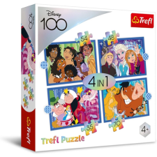 Trefl 4 az 1-ben puzzle (35,48,54,70 db-os) - Disney 100 (34618) puzzle, kirakós