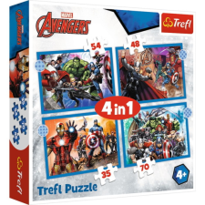 Trefl 4 az 1-ben puzzle (35,48,54,70 db-os) - Marvel - Avengers - Bosszúállók (34386) puzzle, kirakós