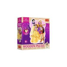 Trefl 50 db-os Wooden Contour Fa Puzzle - Disney Princess - Lovely Princess (20257) puzzle, kirakós