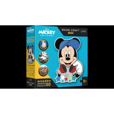 Trefl 50 db-os Wooden Contour Fa Puzzle - Mickey világa (20199) puzzle, kirakós
