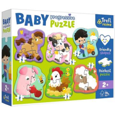 Trefl Baby: A farmon puzzle szett (44000) (44000) puzzle, kirakós