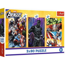 Trefl : Bosszúállók, Akciódús napok - 3 x 80 darabos puzzle puzzle, kirakós
