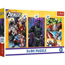 Trefl: Bosszúállók, Akciódús napok - 3 x 80 darabos puzzle puzzle, kirakós