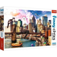 Trefl : crazy cities - macskák new york-ban puzzle - 1000 darabos puzzle, kirakós