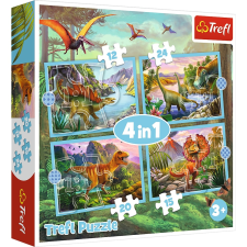 Trefl Dinoszauruszok - 4 az 1-ben 71 darabos puzzle (34609) puzzle, kirakós