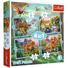 Trefl Dinoszauruszok 4az1-ben puzzle (34609) (trefl34609) - Kirakós, Puzzle puzzle, kirakós