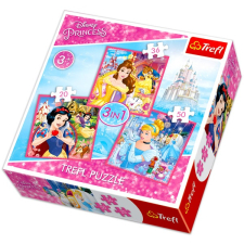 Trefl : Disney hercegnők 3 az 1-ben puzzle puzzle, kirakós