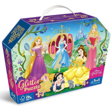 Trefl Disney Hercegnők: Színes, boldog hercegnők 70 db-os glitter puzzle – Trefl puzzle, kirakós