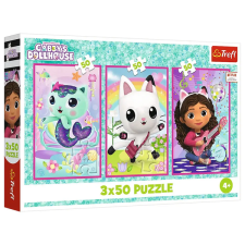 Trefl Gabi babaháza Gabival és a cicákkal 3x50db-os puzzle - Trefl puzzle, kirakós