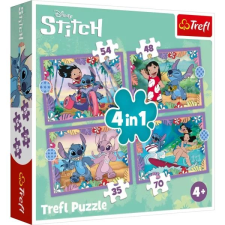 Trefl : Lilo&Stitch 4az1-ben puzzle 35, 48, 54, 70 darabos (34633) (trefl34633) puzzle, kirakós