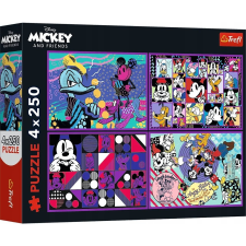 Trefl Mickey egér és barátai 4 x 250 darabos puzzle (13308) puzzle, kirakós