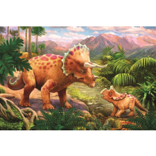 Trefl puzzle lenyűgöző dinoszauruszok: triceratopsz kölyökkel - 54 darabos puzzle, kirakós
