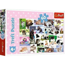 Trefl Puzzle - Macskavilág 60db puzzle, kirakós