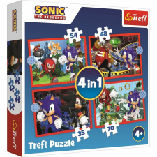 Trefl Sonic kalandtúra puzzle, 4az1-ben(35, 48, 54, 70 darab) puzzle, kirakós