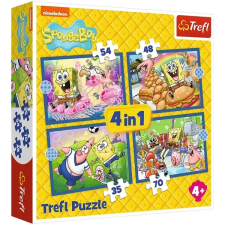 Trefl Spongyabob 4 az 1-ben 35-48-54-70db-os puzzle - Trefl puzzle, kirakós