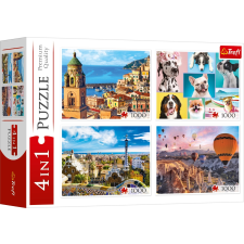 Trefl Trefl Puzzle - Amalfi, Kutyaportrék, Lufik Kappadókiában és Park Güell 4x1000 darab puzzle, kirakós