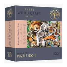 Trefl Wood Craft A dzsungel nagymacskái - 500+1 darabos fa puzzle puzzle, kirakós