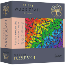 Trefl Wood Craft: Szivárvány pillangók fa puzzle 500+1db-os - Trefl puzzle, kirakós