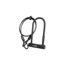 Trelock U4 Flex U-lakat 230x102x14 mm, vázkonzollal, 120 cm-es sodronnyal, fekete kerékpár lakat