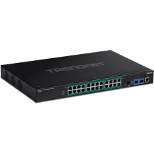 Trendnet 26-Port Industr. Gigabit L2 Managed PoE+ Rackmount (TI-RP262i) hub és switch