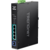 Trendnet 5-port Indust. Gbit PoE+ DIN-Rail Switch -20/+65°C (TI-PGM541)