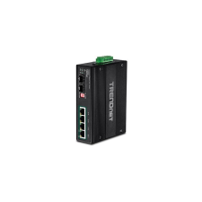Trendnet Industrie Switch 4 Port Gbit Unman. L2 PoE+ Metall (TI-PG62B) hub és switch