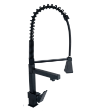  TRENDY'S Professzionális konyhai csaptelep, szögletes dizájn, matt fekete csaptelep