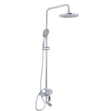 TRENDY'S Zuhanyrendszer, zuhanyoszlop, három funkciós, fényes króm fürdőkellék