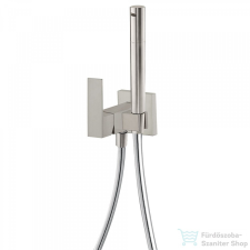 Tres Cuadro Exclusive Fali bidet csaptelep kézizuhannyal steel 00612301AC csaptelep