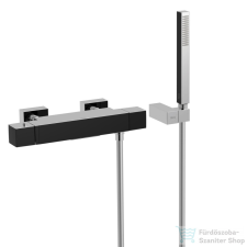 Tres CUADRO EXCLUSIVE Termosztátos kádtöltő csaptelep, fekete/króm 6071749 csaptelep