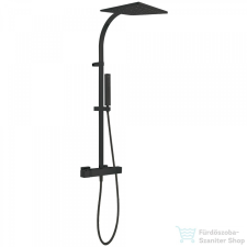 Tres - Cuadro Exclusive Termosztátos Zuhanyszett fejzuhannyal, kézizuhannyal matt fekete 00739502NM csaptelep