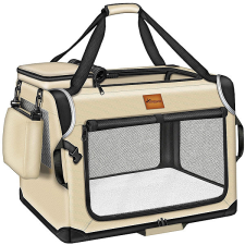 Tresko Přepravka pro psy a kočky 83 × 58 × 58 cm, běžová szállítóbox, fekhely kutyáknak
