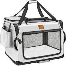 Tresko Přepravka pro psy a kočky 92 × 63 × 63 cm, světle šedá szállítóbox, fekhely kutyáknak