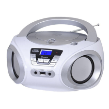  Trevi CMP 544BT hordozható fehér Bluetooth/FM/USB/AUX/CD boombox hordozható cd és kazettás rádió hangszóróval