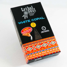 Tribal Soul Fehér Kopál (White Copal) Lefelé Folyó Kúpfüstölő (10db) füstölő