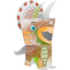 Triceratops 3D színező összerakó dinoszaurusz gyermek- és ifjúsági könyv