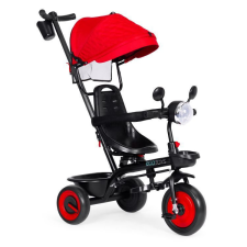  Tricikli háromkerekű forgatható üléssel napellenzővel 3in1 piros tricikli
