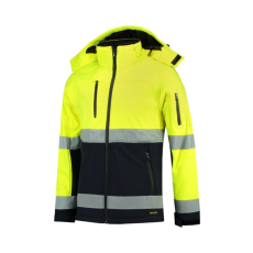 TRICORP Bi-color EN ISO 20471 Softshell softshell kabát unisex fluoreszkáló sárga 3XL