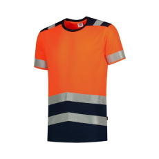 TRICORP Póló unisex T-Shirt High Vis Bicolor T01 fluoreszkáló narancssárga 3XL méret