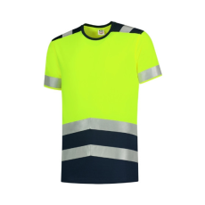 TRICORP Póló unisex T-Shirt High Vis Bicolor T01 fluoreszkáló sárga M méret