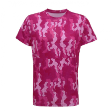 TriDri TR015 kereknyakú férfi sportpóló, Camo Hot Pink R férfi póló