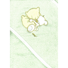 Trimex kapucnis Fürdőlepedő 70x80 cm - Ölelő Maci #zöld babatörülköző, kifogó