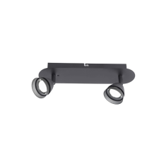  TRIO 850010232 Gemini fekete 2-es mennyezeti spot lámpa világítás
