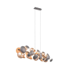 Trio Bubble antracit-arany függesztett lámpa (TRI-317401042) G9 10 izzós IP20