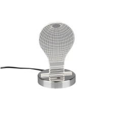 Trio Bulb 3W 20cm átlátszó/króm asztali lámpa világítás