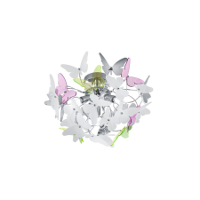 Trio Butterfly színes-fehér gyerek mennyezeti lámpa (TRI-R60213017) G9 3 izzós IP20 világítás