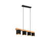 Trio Cameron fekete-natúr függesztett lámpa (TRI-R30654001) E14 4 izzós IP20
