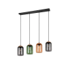 Trio Cork fekete-színes függesztett lámpa (TR-364600417) E27 4 izzós IP20