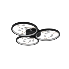 Trio Groovy fekete LED mennyezeti lámpa (TRI-642110332) LED 1 izzós IP20 világítás